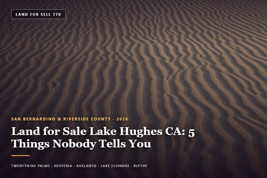 Open vacant desert parcel in Southern California, similar to land for sale Lake Hughes CA