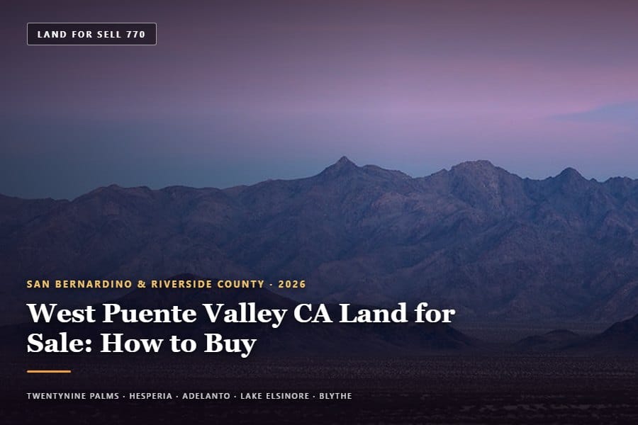 Vacant Southern California parcel of the kind buyers find when searching west puente valley ca land for sale