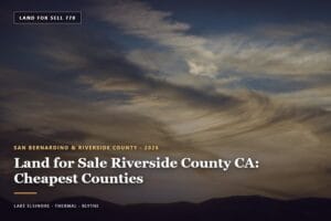 Vacant desert parcel representing land for sale Riverside County CA