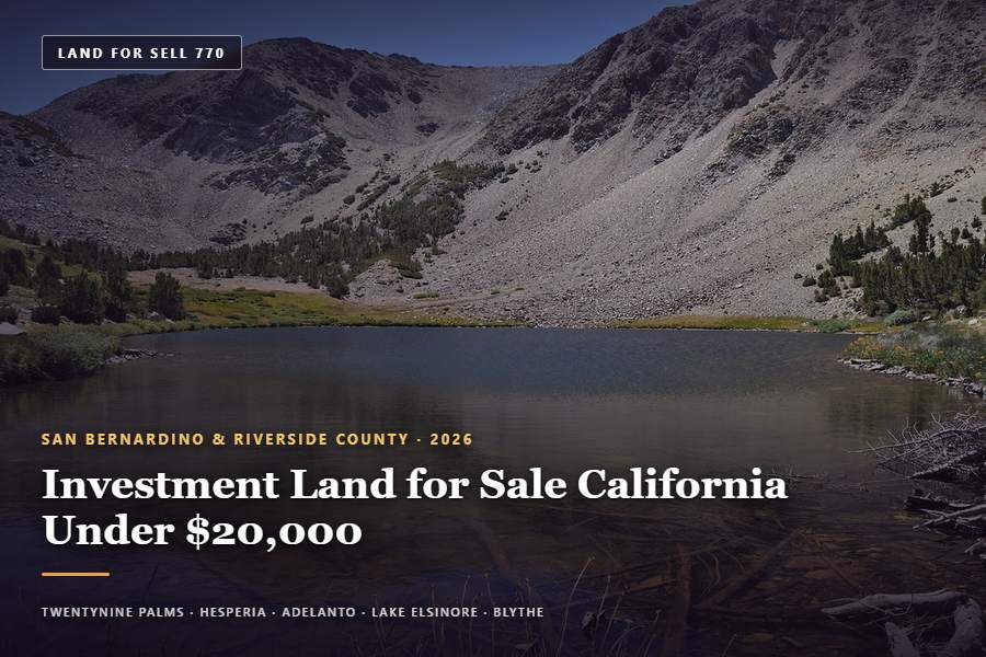 Vacant desert parcel in San Bernardino County — investment land for sale California under $20,000